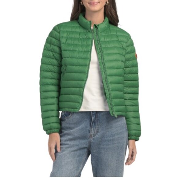 SAVE THE DUCK Cropped Puffer Jacket - Picture 1 of 2